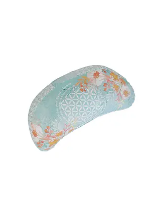 THE SPIRIT OF OM | Cuscino da meditazione a mezzaluna giada/arancione |